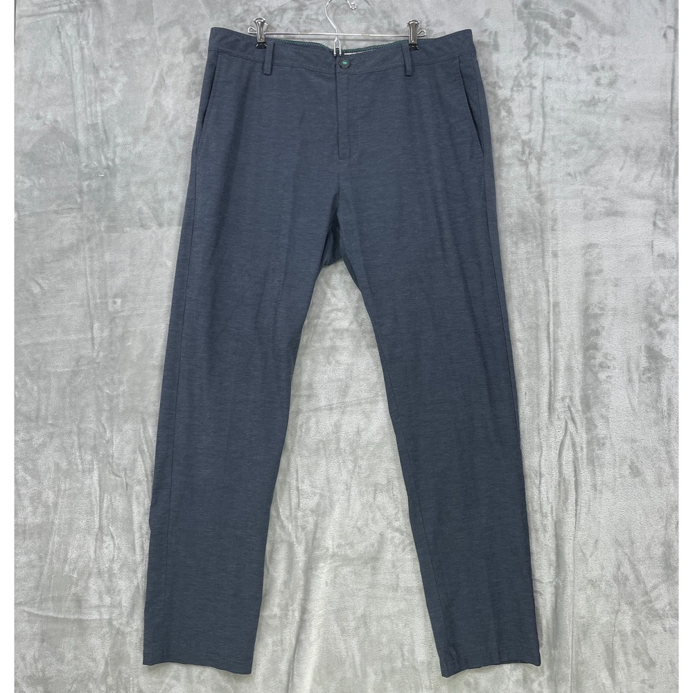 Linksoul Pants Mens 38x33 Gray  Performance Wicking Golf Slacks Flat‎ Front